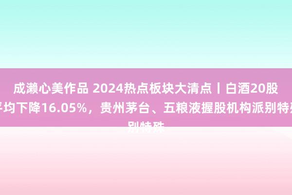 成濑心美作品 2024热点板块大清点丨白酒20股平均下降16.05%，贵州茅台、五粮液握股机构派别特殊