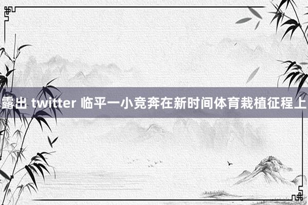 露出 twitter 临平一小竞奔在新时间体育栽植征程上