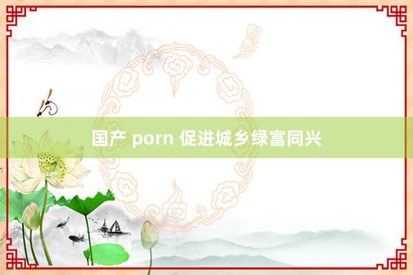 国产 porn 促进城乡绿富同兴