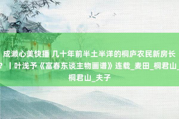 成濑心美快播 几十年前半土半洋的桐庐农民新房长啥样？丨叶浅予《富春东谈主物画谱》连载_麦田_桐君山_夫子