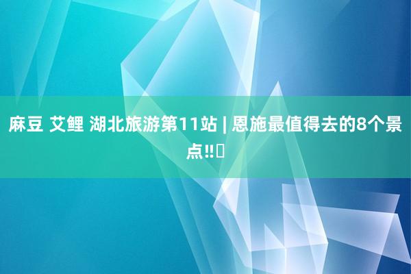麻豆 艾鲤 湖北旅游第11站 | 恩施最值得去的8个景点‼️
