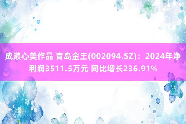 成濑心美作品 青岛金王(002094.SZ)：2024年净利润3511.5万元 同比增长236.91%