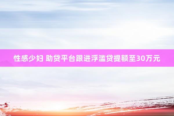 性感少妇 助贷平台跟进浮滥贷提额至30万元