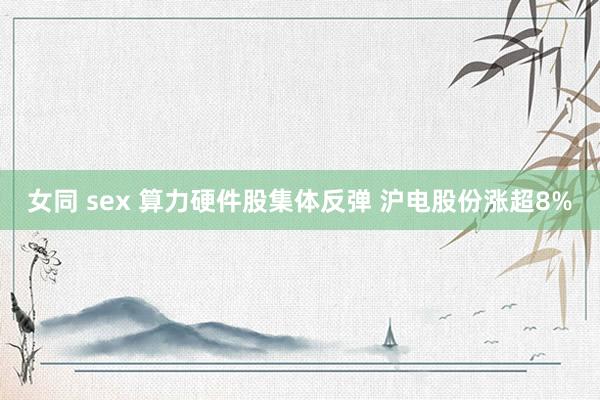 女同 sex 算力硬件股集体反弹 沪电股份涨超8%