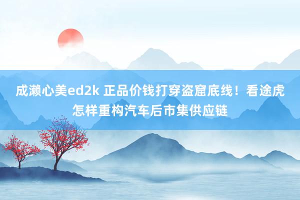 成濑心美ed2k 正品价钱打穿盗窟底线！看途虎怎样重构汽车后市集供应链