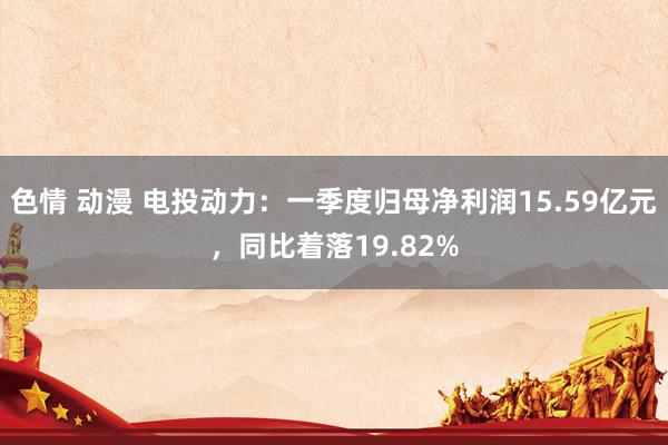 色情 动漫 电投动力：一季度归母净利润15.59亿元，同比着落19.82%