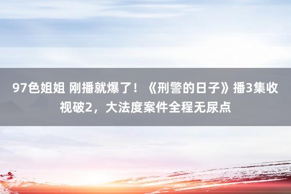 97色姐姐 刚播就爆了！《刑警的日子》播3集收视破2，大法度案件全程无尿点