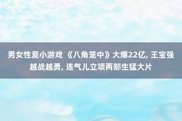 男女性爱小游戏 《八角笼中》大爆22亿, 王宝强越战越勇, 连气儿立项两部生猛大片